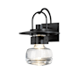 Hubbardton Forge Mason 16" Tall Outdoor Wall Sconce Coastal Black / Clear