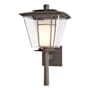 Hubbardton Forge Beacon Hall 18" Tall Outdoor Wall Sconce Coastal Dark Smoke / Clear