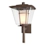Hubbardton Forge Beacon Hall 23" Tall Outdoor Wall Sconce Coastal Bronze / Clear
