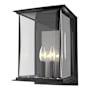 Hubbardton Forge Kingston 2 Light 15" Tall Outdoor Wall Sconce Coastal Black / Vintage Platinum / Clear