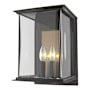 Hubbardton Forge Kingston 2 Light 15" Tall Outdoor Wall Sconce Coastal Natural Iron / Soft Gold / Clear