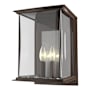 Hubbardton Forge Kingston 2 Light 15" Tall Outdoor Wall Sconce Coastal Bronze / Vintage Platinum / Clear