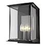 Hubbardton Forge Kingston 2 Light 15" Tall Outdoor Wall Sconce Coastal Oil Rubbed Bronze / Vintage Platinum