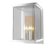 Hubbardton Forge Kingston 2 Light 15" Tall Outdoor Wall Sconce Coastal White / Soft Gold / Clear