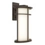 Hubbardton Forge Province 15" Tall Outdoor Wall Sconce Coastal Dark Smoke / Opal