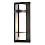 Hubbardton Forge Banded 12" Tall Outdoor Wall Sconce Coastal Oil Rubbed Bronze