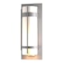 Hubbardton Forge Banded 26" Tall Outdoor Wall Sconce Coastal Burnished Steel / Opal
