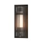 Hubbardton Forge Torch 12" Tall Outdoor Wall Sconce Coastal Dark Smoke / Seedy