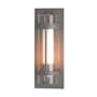 Hubbardton Forge Torch 21" Tall Outdoor Wall Sconce Coastal Burnished Steel / Seedy