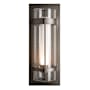 Hubbardton Forge Torch 26" Tall Outdoor Wall Sconce Coastal Dark Smoke / Seedy