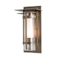 Hubbardton Forge Torch 13" Tall Outdoor Wall Sconce Coastal Dark Smoke / Seedy