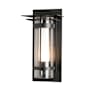 Hubbardton Forge Torch 16" Tall Outdoor Wall Sconce Coastal Black / Seedy