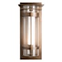 Hubbardton Forge Torch 26" Tall Outdoor Wall Sconce Coastal Bronze / Seedy