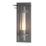 Hubbardton Forge Torch 26" Tall Outdoor Wall Sconce Coastal Burnished Steel / Seedy