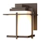 Hubbardton Forge Tourou 7" Tall Outdoor Wall Sconce Coastal Bronze / Opal