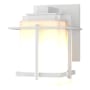 Hubbardton Forge Tourou 7" Tall Outdoor Wall Sconce Coastal White / Opal