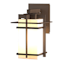 Hubbardton Forge Tourou 11" Tall Outdoor Wall Sconce Coastal Bronze / Opal