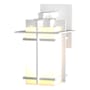 Hubbardton Forge Tourou 11" Tall Outdoor Wall Sconce Coastal White / Opal