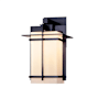 Hubbardton Forge Tourou 14" Tall Outdoor Wall Sconce Coastal Black / Opal