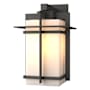 Hubbardton Forge Tourou 14" Tall Outdoor Wall Sconce Coastal Natural Iron / Opal