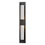 Hubbardton Forge Double Axis 31" Tall LED Outdoor Wall Sconce Coastal Oil Rubbed Bronze / Clear