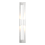Hubbardton Forge Double Axis 31" Tall LED Outdoor Wall Sconce Coastal White / Clear