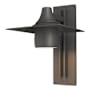 Hubbardton Forge Hood 16" Tall Outdoor Wall Sconce Coastal Natural Iron