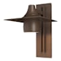 Hubbardton Forge Hood 16" Tall Outdoor Wall Sconce Coastal Dark Smoke