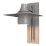 Hubbardton Forge Hood 16" Tall Outdoor Wall Sconce Coastal Burnished Steel