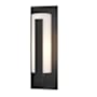 Hubbardton Forge Vertical Bar 15" Tall Outdoor Wall Sconce Coastal Black