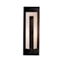Hubbardton Forge Vertical Bar 24" Tall Outdoor Wall Sconce Coastal Dark Smoke / Opal