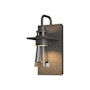 Hubbardton Forge Erlenmeyer 10" Tall Outdoor Wall Sconce Coastal Natural Iron / Clear