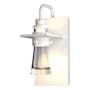 Hubbardton Forge Erlenmeyer 10" Tall Outdoor Wall Sconce Coastal White / Clear