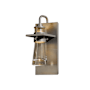 Hubbardton Forge Erlenmeyer 11" Tall Outdoor Wall Sconce Coastal Burnished Steel / Clear