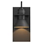 Hubbardton Forge Erlenmeyer 11" Tall Outdoor Wall Sconce Coastal Black / Coastal Natural Iron