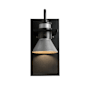 Hubbardton Forge Erlenmeyer 11" Tall Outdoor Wall Sconce Coastal Black / Burnished Steel