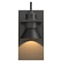 Hubbardton Forge Erlenmeyer 11" Tall Outdoor Wall Sconce Coastal Natural Iron / Coastal Black
