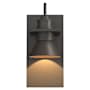 Hubbardton Forge Erlenmeyer 11" Tall Outdoor Wall Sconce Coastal Natural Iron / Coastal Dark Smoke