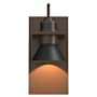Hubbardton Forge Erlenmeyer 11" Tall Outdoor Wall Sconce Coastal Bronze / Coastal Blacks