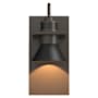 Hubbardton Forge Erlenmeyer 11" Tall Outdoor Wall Sconce Coastal Dark Smoke / Coastal Black