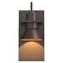 Hubbardton Forge Erlenmeyer 11" Tall Outdoor Wall Sconce Coastal Dark Smoke / Coastal Bronze