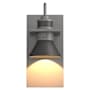 Hubbardton Forge Erlenmeyer 11" Tall Outdoor Wall Sconce Coastal Burnished Steel