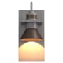 Hubbardton Forge Erlenmeyer 11" Tall Outdoor Wall Sconce Coastal Burnished Steel / Coastal Bronze
