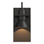 Hubbardton Forge Erlenmeyer 11" Tall Outdoor Wall Sconce Coastal Oil Rubbed Bronze / Black