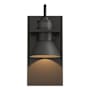 Hubbardton Forge Erlenmeyer 11" Tall Outdoor Wall Sconce Coastal Oil Rubbed Bronze / Natural Iron