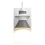 Hubbardton Forge Erlenmeyer 11" Tall Outdoor Wall Sconce Coastal White / Burnished Steel