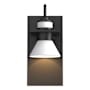 Hubbardton Forge Erlenmeyer 11" Tall Outdoor Wall Sconce Coastal Black / Coastal White