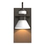 Hubbardton Forge Erlenmeyer 11" Tall Outdoor Wall Sconce Coastal Dark Smoke / Coastal White