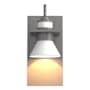 Hubbardton Forge Erlenmeyer 11" Tall Outdoor Wall Sconce Burnished Steel / Coastal White