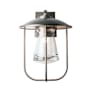 Hubbardton Forge Erlenmeyer 16" Tall Outdoor Wall Sconce Coastal Dark Smoke / Clear